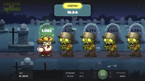 Demo Chicken vs Zombies în română cu mesajul CÂȘTIG! de 10,8 lei